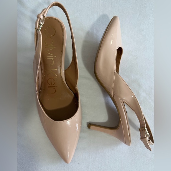 Calvin Klein Shoes - Calvin Klein Slingback Heels shoes size 7 tan nude